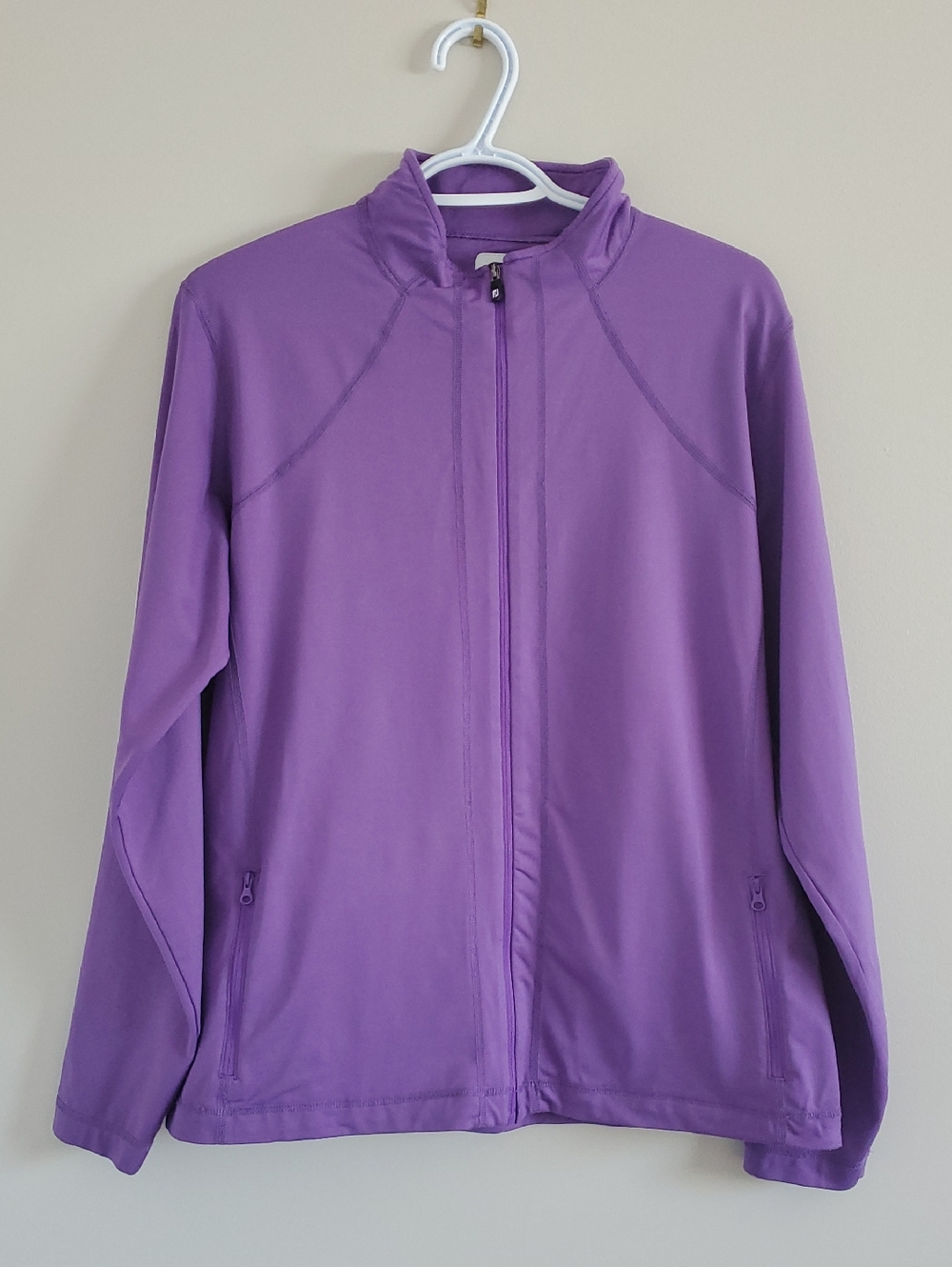 FootJoy FJ Purple Athletic Golf Performance Light Jacket Zip Up Top Sz L